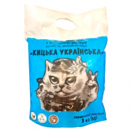 Наповнювач Кицька Українська з пшеничних висівок, 3кг - Наповнювач для котячого туалету