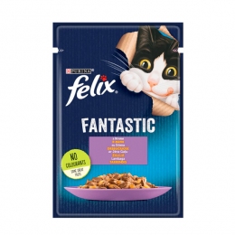 Felix Fantastiс вологий корм для котів з ягням у желе, 85 г -  Консерви для котів та кішок Felix 