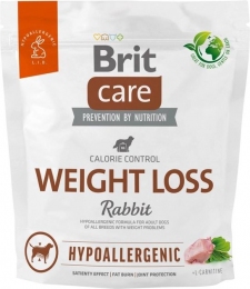 Brit Care Dog Hypoallergenic Weight Loss гіпоалергенний корм для собак із зайвою вагою із кроликом 1 кг - Гіпоалергенний корм для собак
