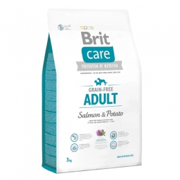 Brit Care L GF Adult Salmon and Potato корм для собак 3кг и Консерва Brit Dog 400 г - Влажный корм для кошек и котов