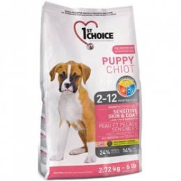 1st Choice Puppy Sensitive гипоаллергенный корм для щенков с ягненком и рыбой -  Сухой корм для собак 1st Choice     