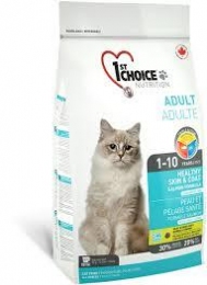 1st Choice Adult Healthy Skin & Coat сухий корм для домашніх котів з лососем - 