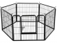 Манеж для собак с плоским покрытием 80х80х8 см 6 секций